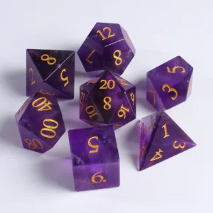 amethyst dice set
