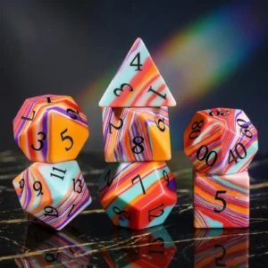 rainbow dnd dice set