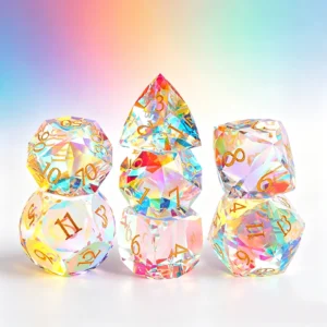 dnd crystal dice set